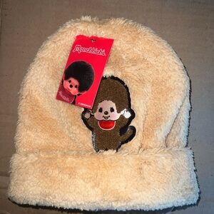 Monchhichi Cream Sherpa Beanie